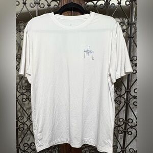 Guy Harvey White and Blue Performance Tee